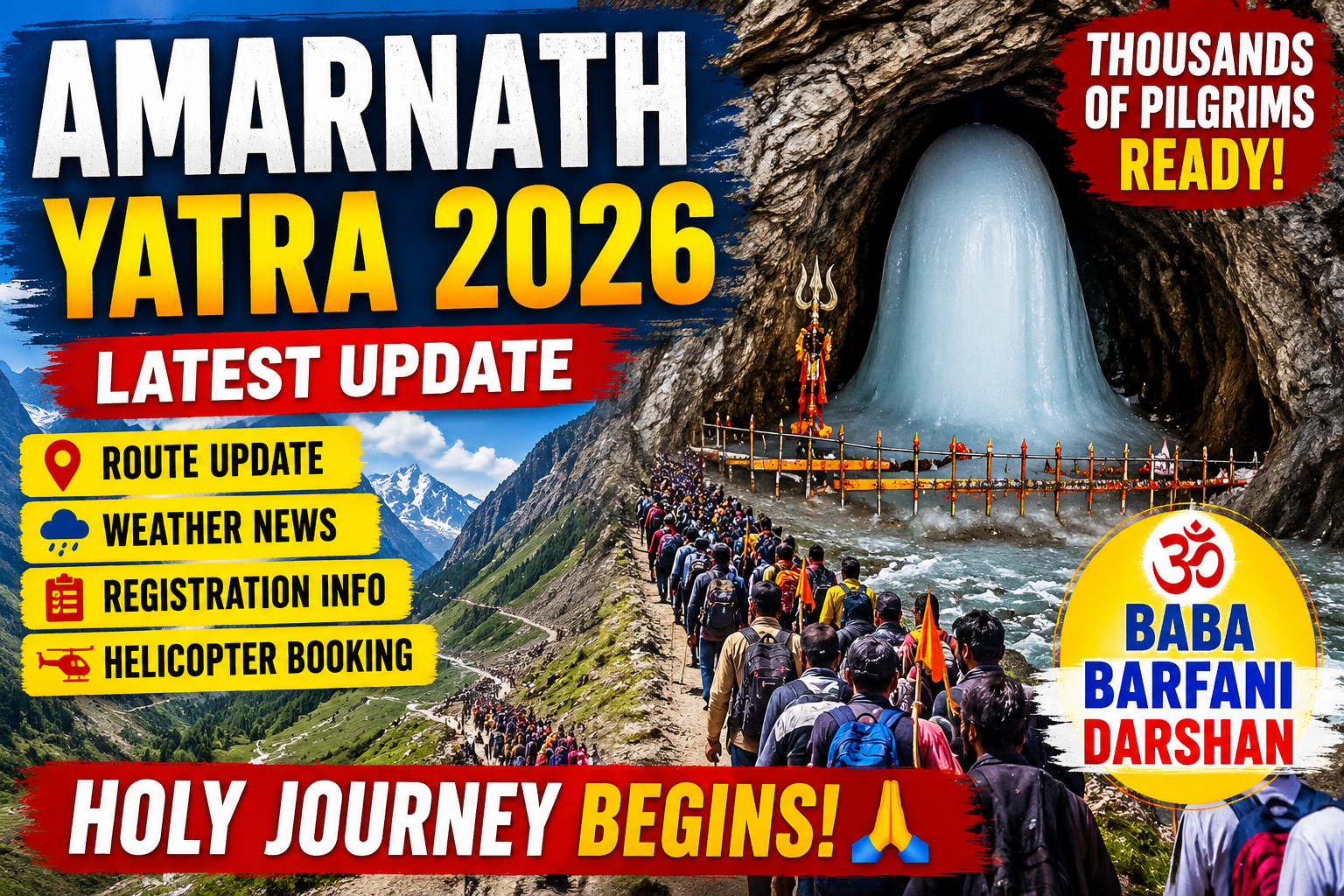 Amarnath Yatra 2026 Latest Update | Thousands of Pilgrims Ready for Baba Barfani Darshan