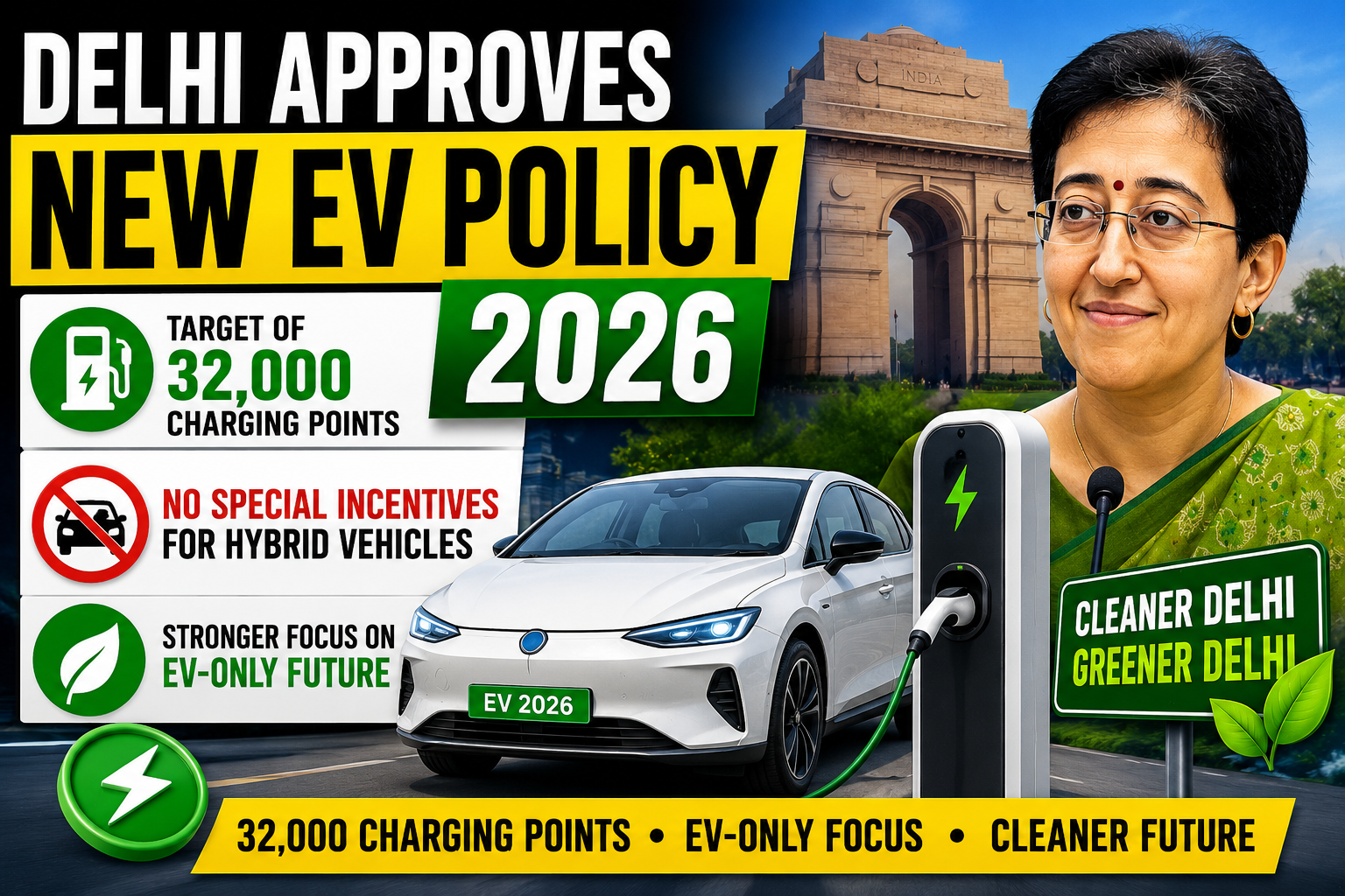 Delhi Approves New Electric Vehicle Policy 2026