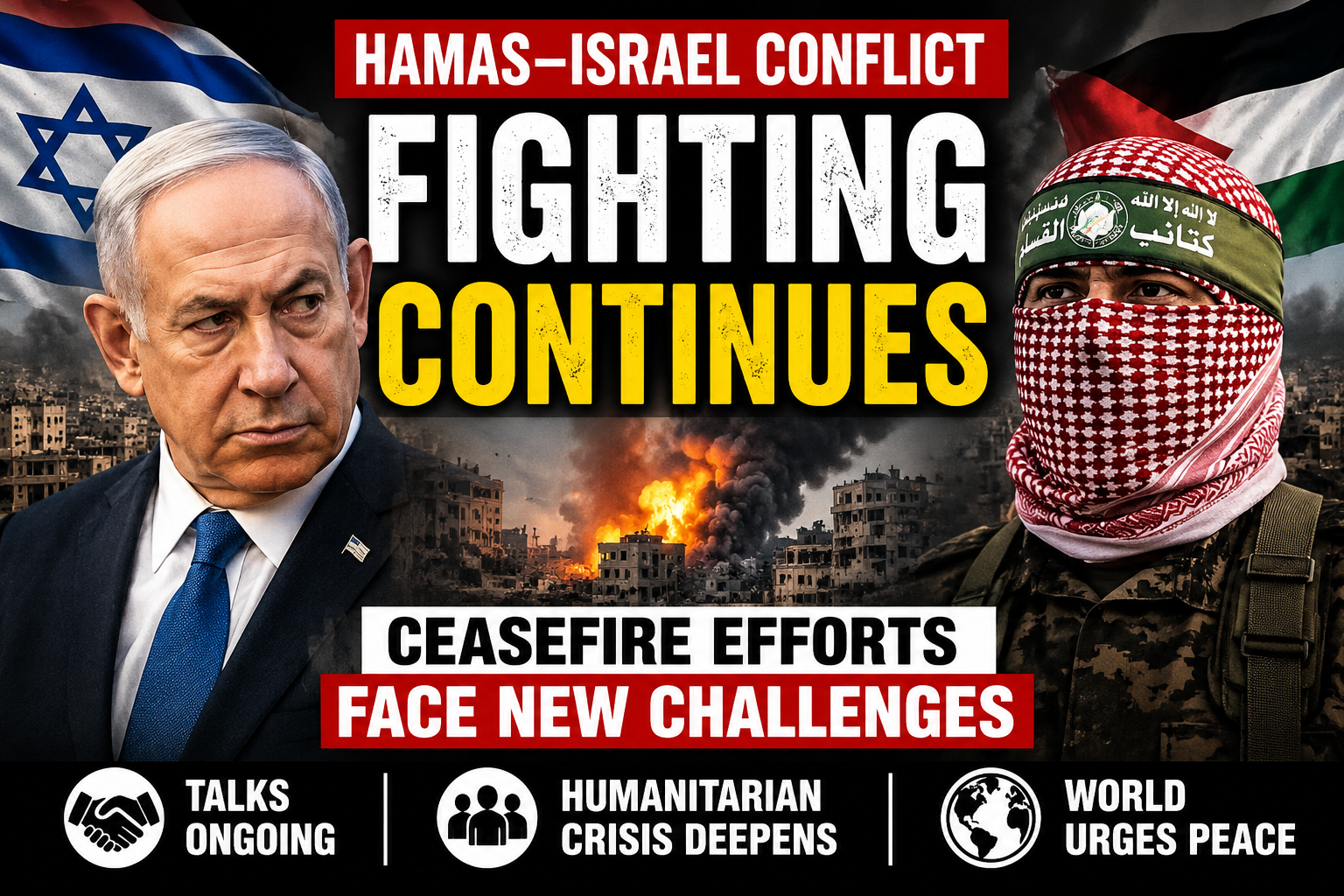 Hamas–Israel Conflict Continues as Ceasefire Efforts Face New Challenges