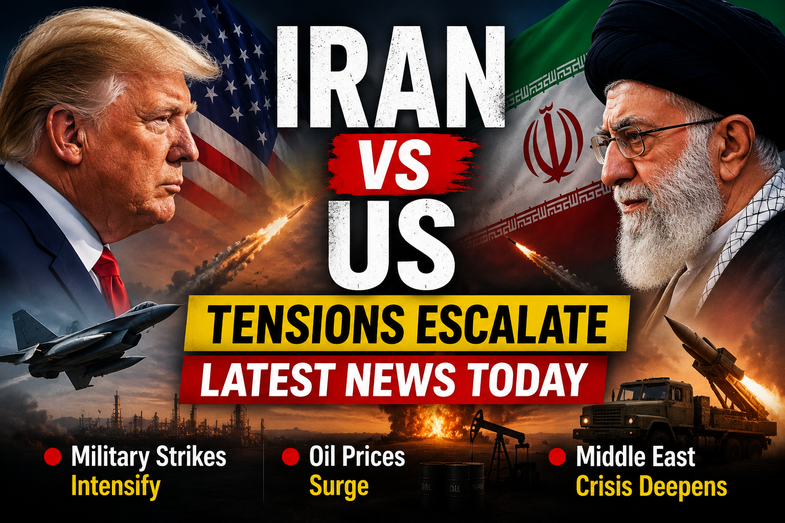 Iran vs US Latest News Today: Middle East Tensions Rise as Military Strikes
