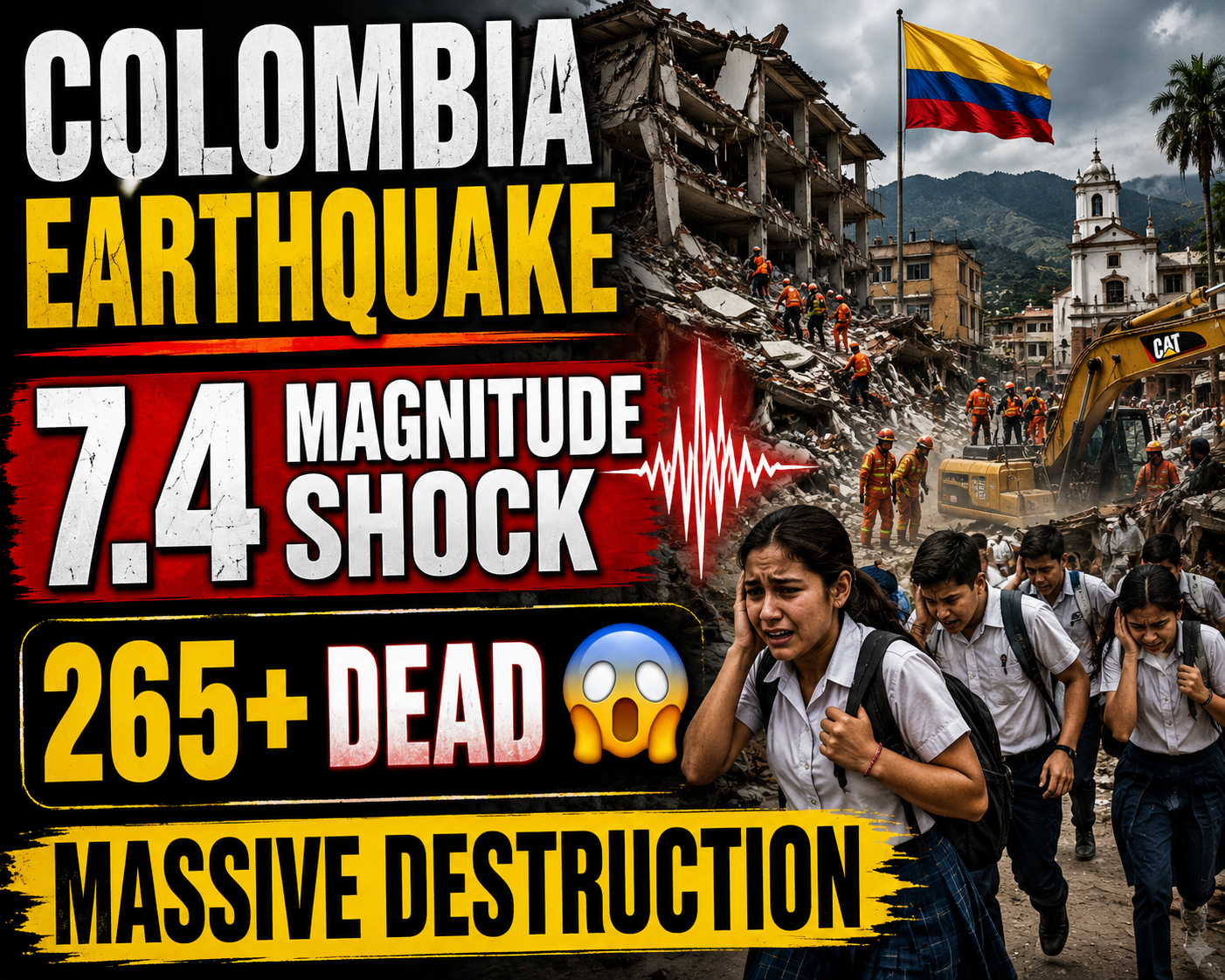 COLOMBIA EARTHQUAKE — 7.4 MAGNITUDE