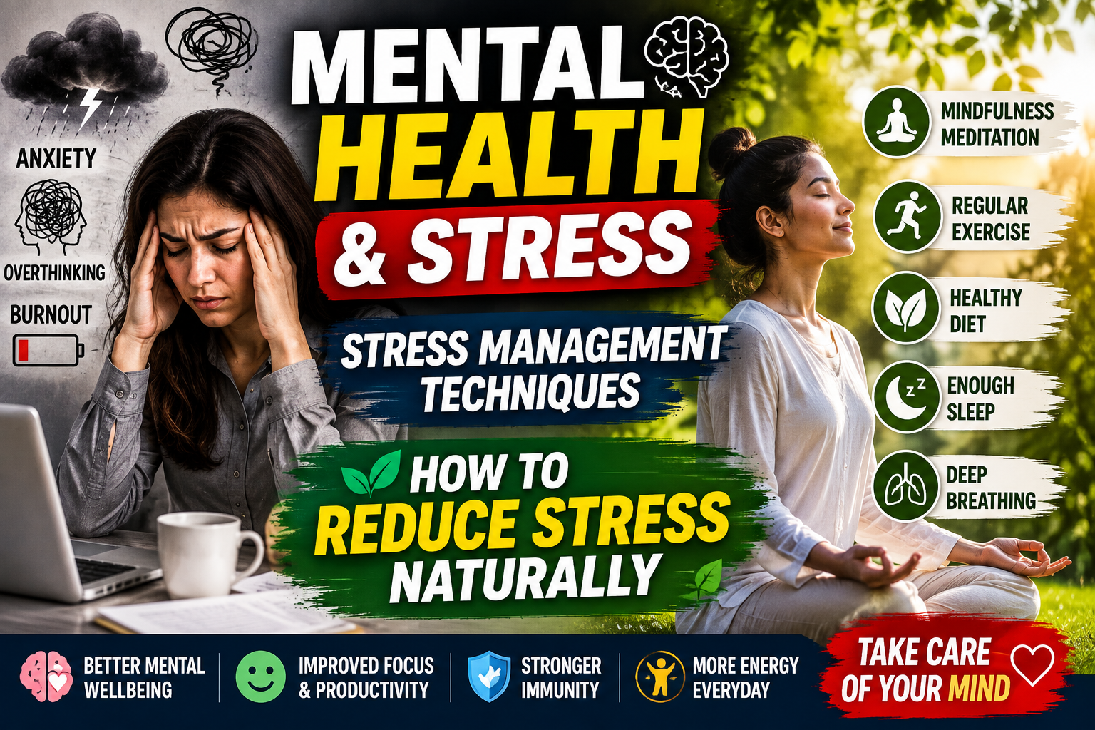 How to Manage Stress? ? 7 Simple Stress Relief Tips | Mental Health & Burnout
