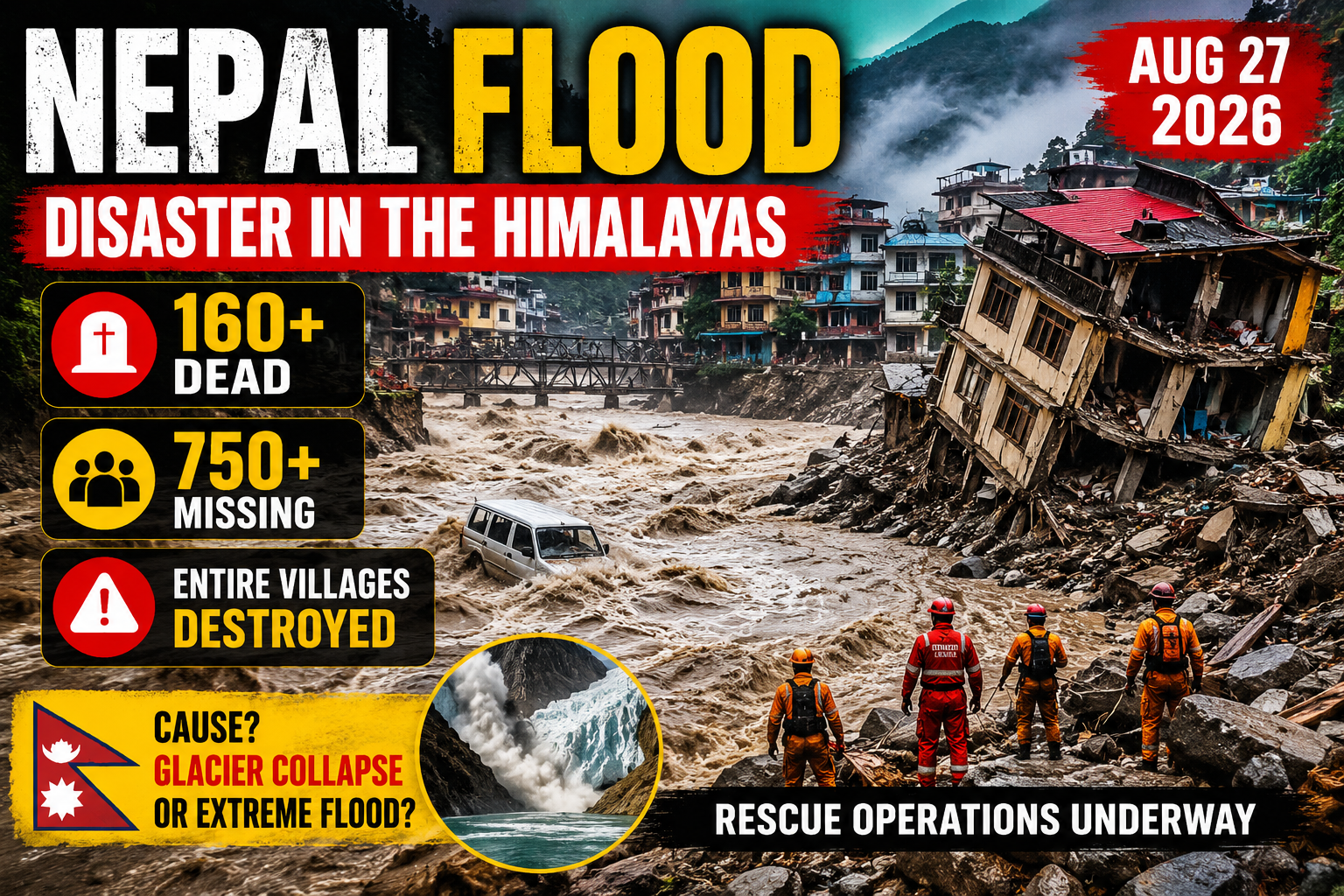 Nepal Flood Disaster: 160 Dead, Hundreds Missing — What Really Happened?”