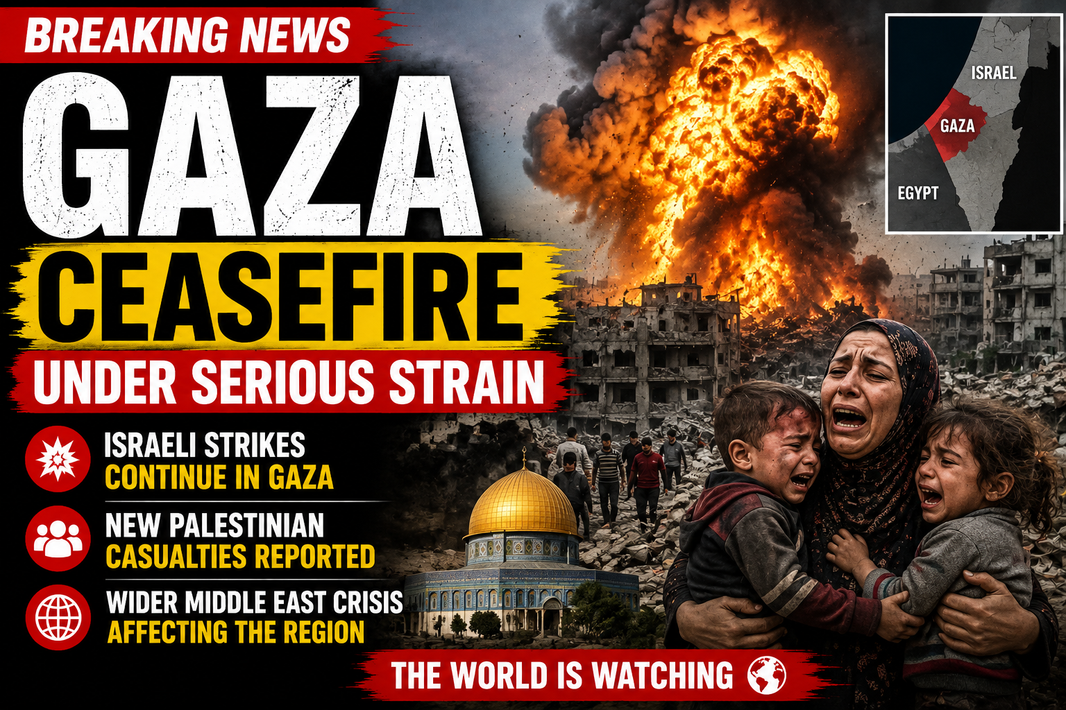 Gaza Ceasefire Under Threat: Israeli Strikes Continue as Tensions Rise | Gaza Latest News